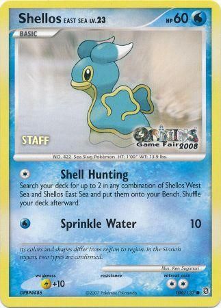 Shellos East Sea (106/132) (Origins Game Fair 2008 Staff) [Nintendo: Black Star Promos] | Total Play