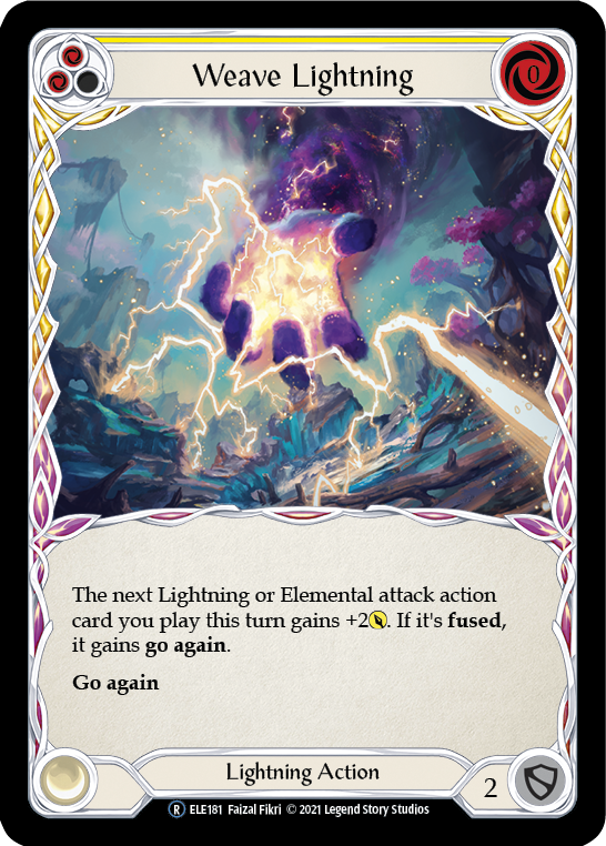 Weave Lightning (Yellow) [U-ELE181] (Tales of Aria Unlimited)  Unlimited Rainbow Foil | Total Play