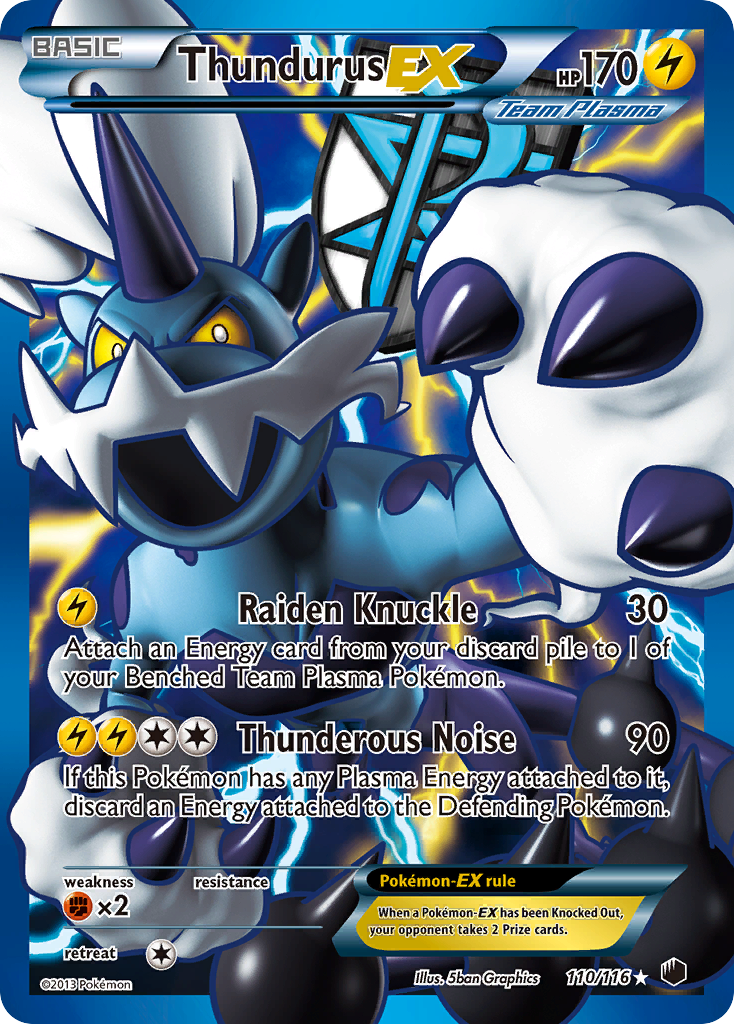 Thundurus EX (110/116) [Black & White: Plasma Freeze] | Total Play