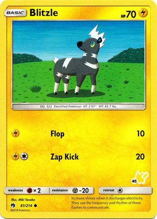 Blitzle (81/214) (Pikachu Stamp #45) [Battle Academy 2020] | Total Play