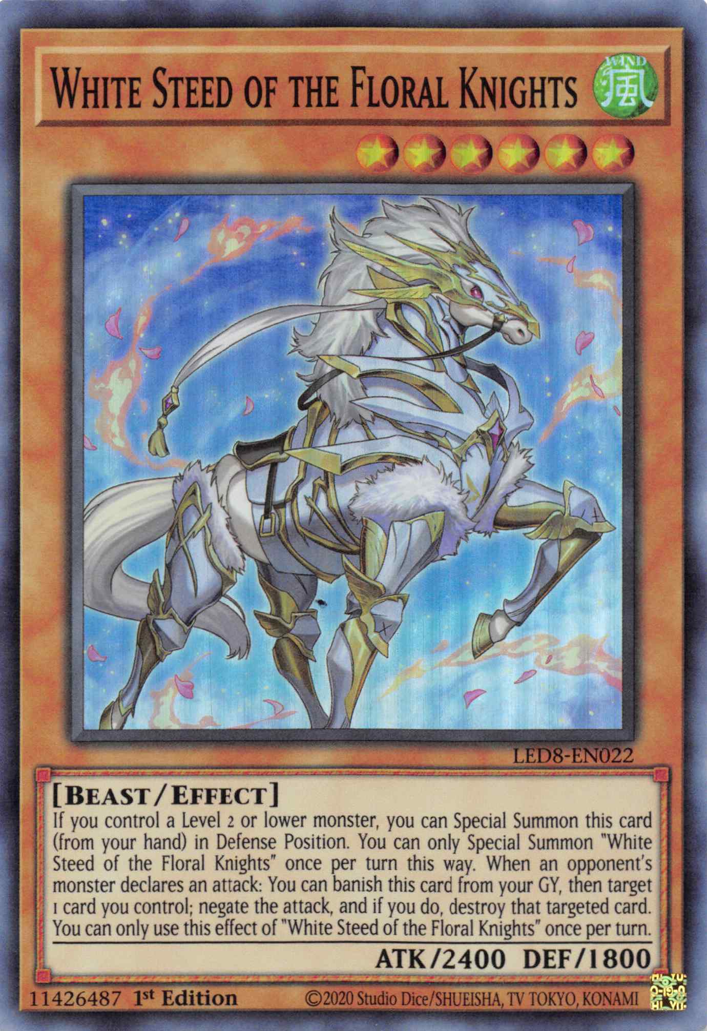 White Steed of the Floral Knights [LED8-EN022] Super Rare | Total Play