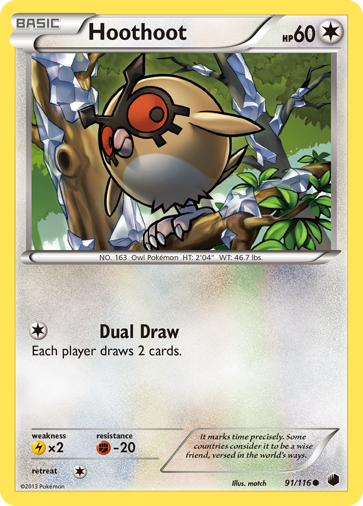 Hoothoot (91/116) [Black & White: Plasma Freeze] | Total Play