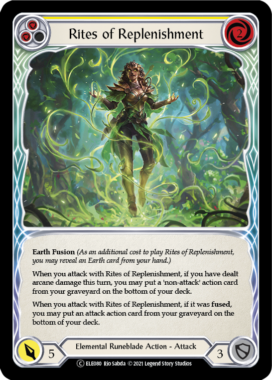 Rites of Replenishment (Yellow) [U-ELE080] (Tales of Aria Unlimited)  Unlimited Rainbow Foil | Total Play