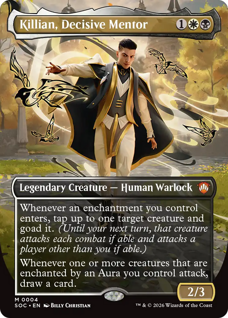 Killian, Decisive Mentor (Borderless) [Secrets of Strixhaven Commander] | Total Play