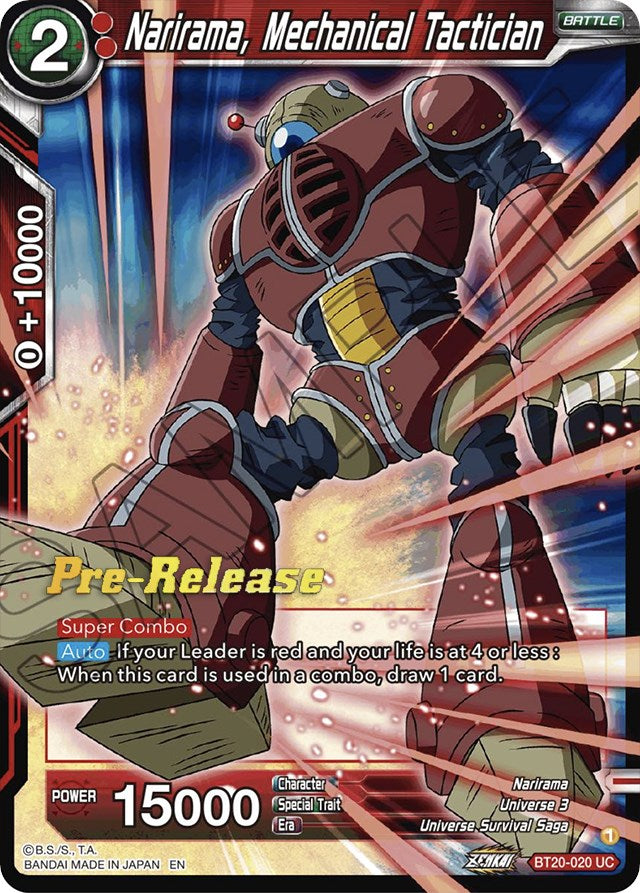 Narirama, Mechanical Tactician (BT20-020) [Power Absorbed Prerelease Promos] | Total Play