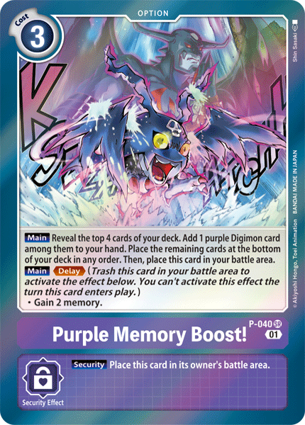 Purple Memory Boost! [P-040] [Promotional Cards] | Total Play