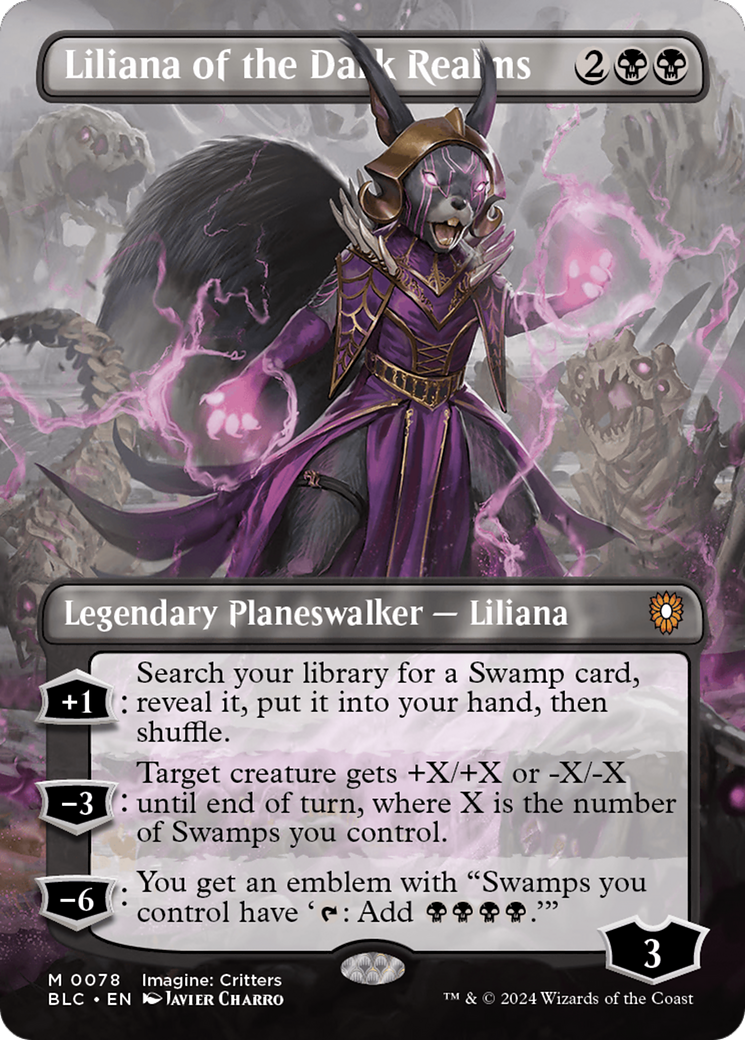 Liliana of the Dark Realms (Borderless) [Bloomburrow Commander] | Total Play