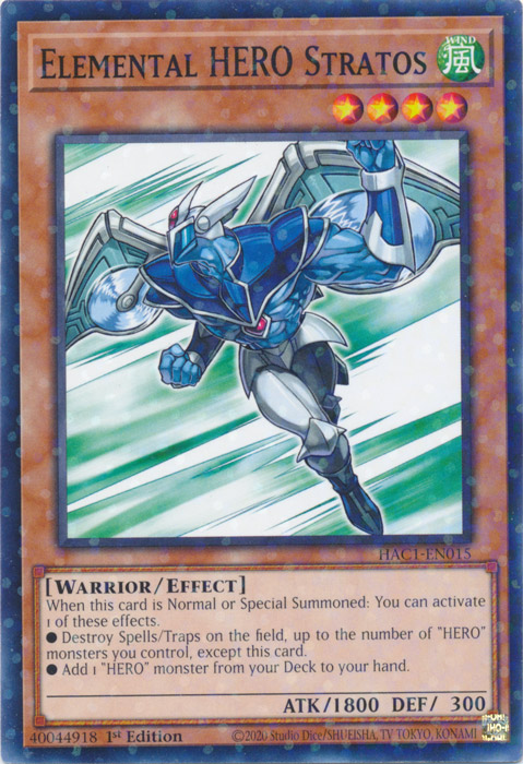 Elemental HERO Stratos (Duel Terminal) [HAC1-EN015] Common | Total Play