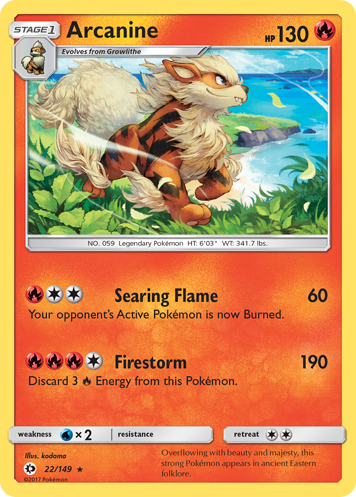 Arcanine (22/149) [Sun & Moon: Base Set] | Total Play