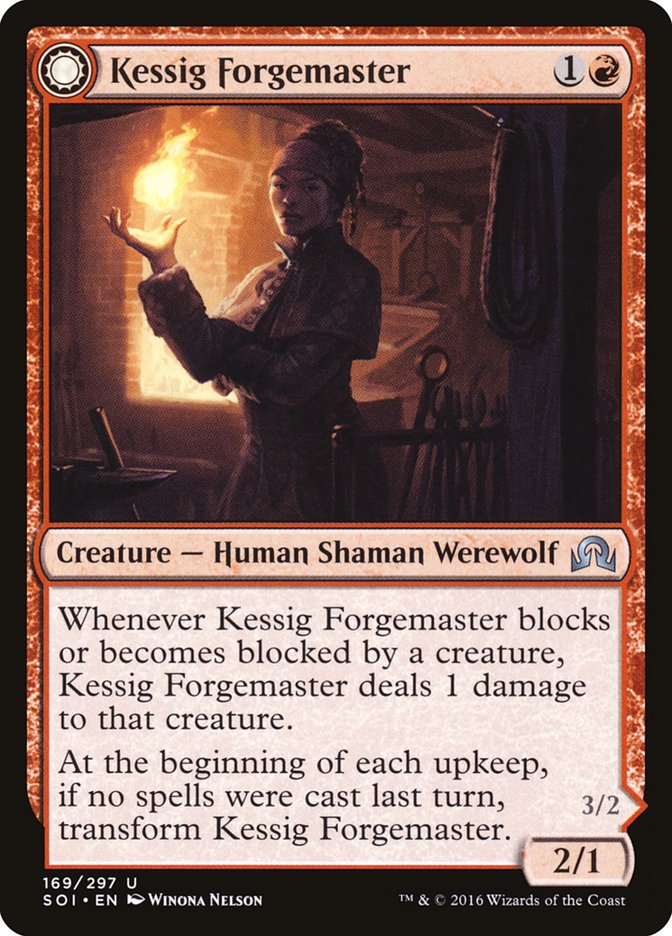 Kessig Forgemaster // Flameheart Werewolf [Shadows over Innistrad] | Total Play