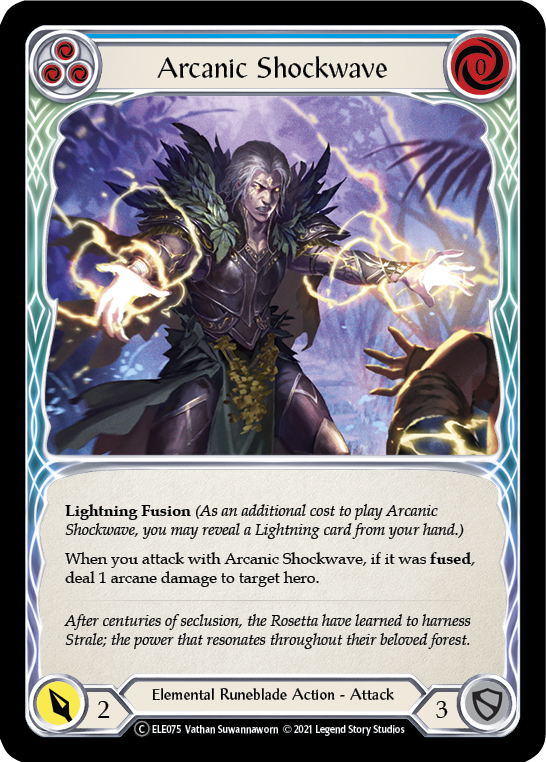 Arcanic Shockwave (Blue) [U-ELE075] (Tales of Aria Unlimited)  Unlimited Rainbow Foil | Total Play