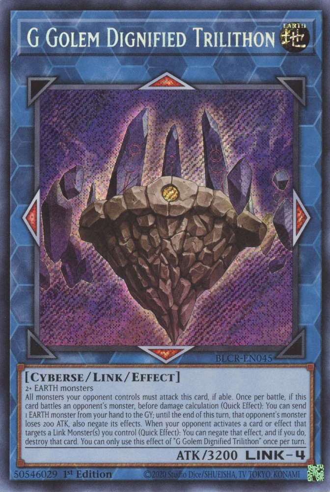 G Golem Dignified Trilithon [BLCR-EN045] Secret Rare | Total Play