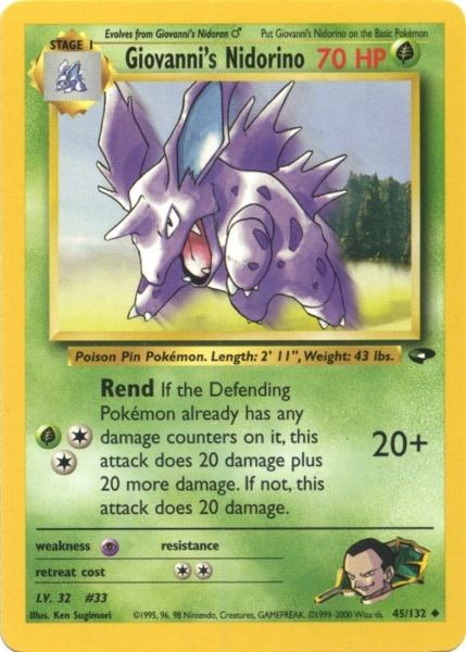 Giovanni's Nidorino (45/132) [Gym Challenge Unlimited] | Total Play