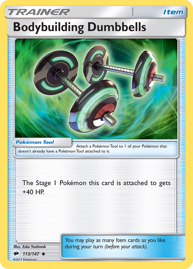 Bodybuilding Dumbbells (113/147) [Sun & Moon: Burning Shadows] | Total Play