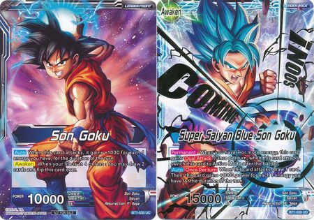 Son Goku // Super Saiyan Blue Son Goku (Hot Stamped) (BT1-030) [Promotion Cards] | Total Play