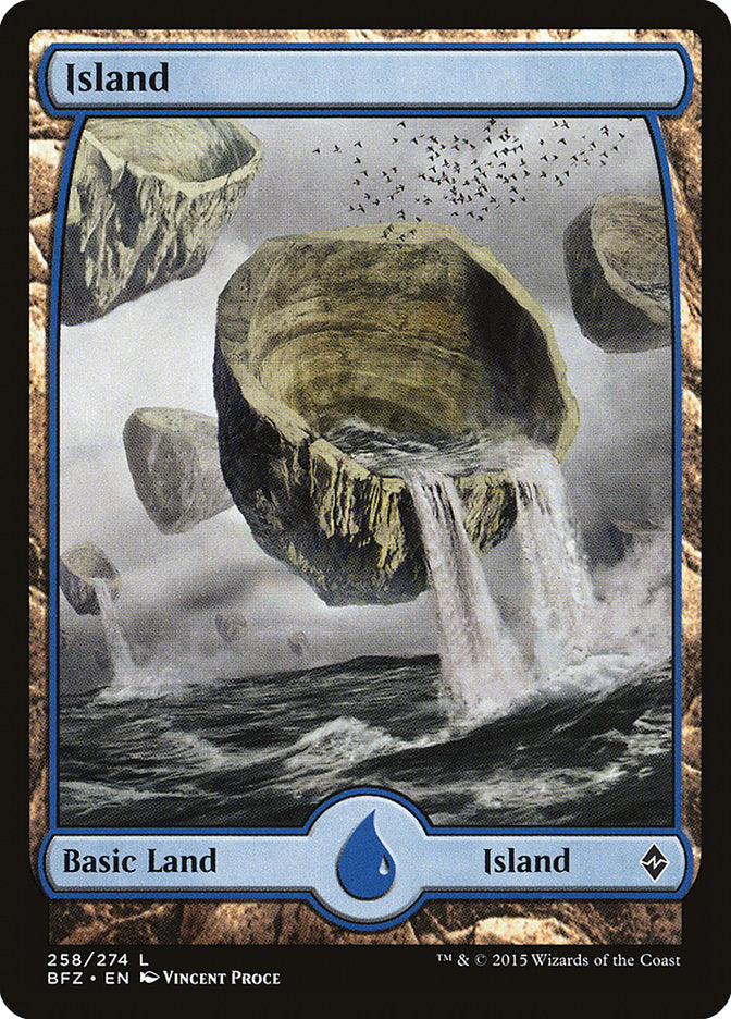 Island (258) (Full Art) [Battle for Zendikar] | Total Play