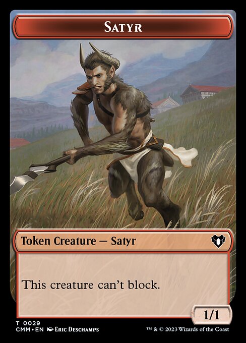 Spirit (0010) // Satyr Double-Sided Token [Commander Masters Tokens] | Total Play
