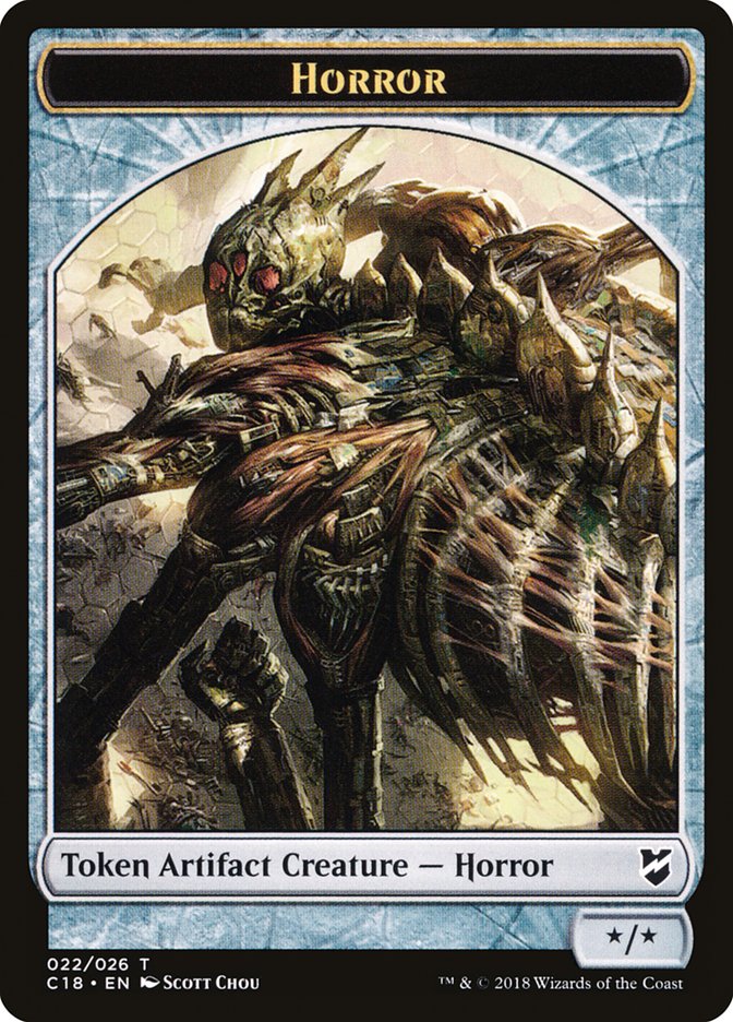 Mask // Horror Double-Sided Token [Commander 2018 Tokens] | Total Play