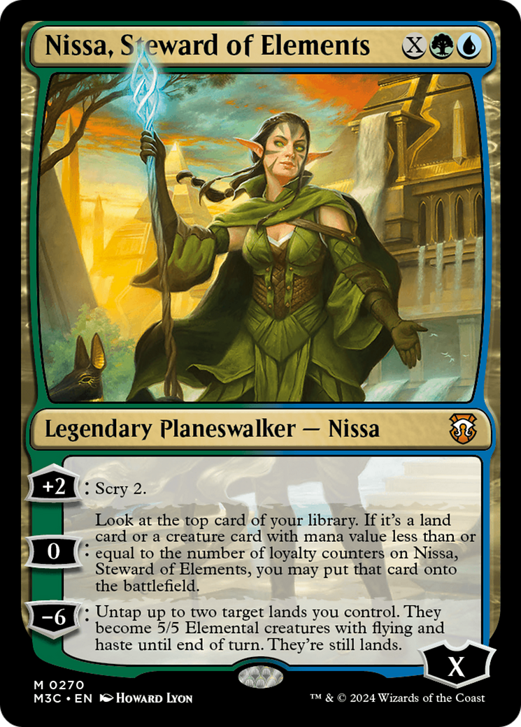 Nissa, Steward of Elements (Ripple Foil) [Modern Horizons 3 Commander] | Total Play