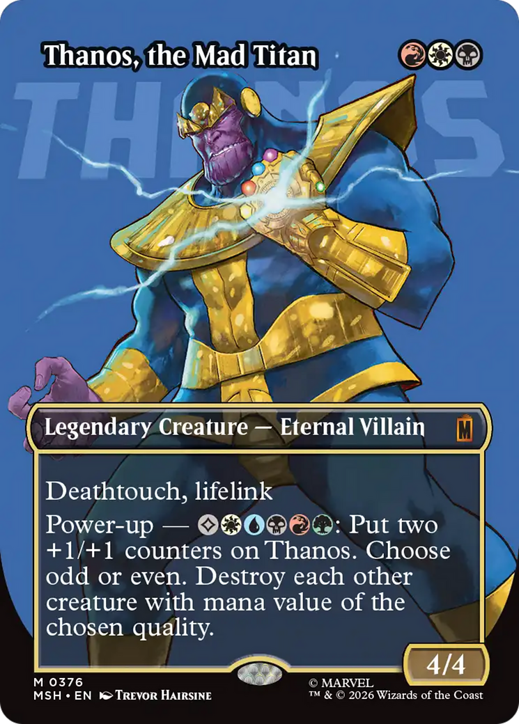 Thanos, the Mad Titan (Borderless) (0367) [Marvel Super Heroes] | Total Play