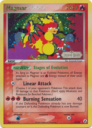 Magmar (21/92) (Stamped) [EX: Legend Maker] | Total Play