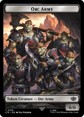 Orc Army (0018) // Food (0023) Double-Sided Token (Surge Foil) [The Lord of the Rings: Tales of Middle-Earth Tokens] | Total Play
