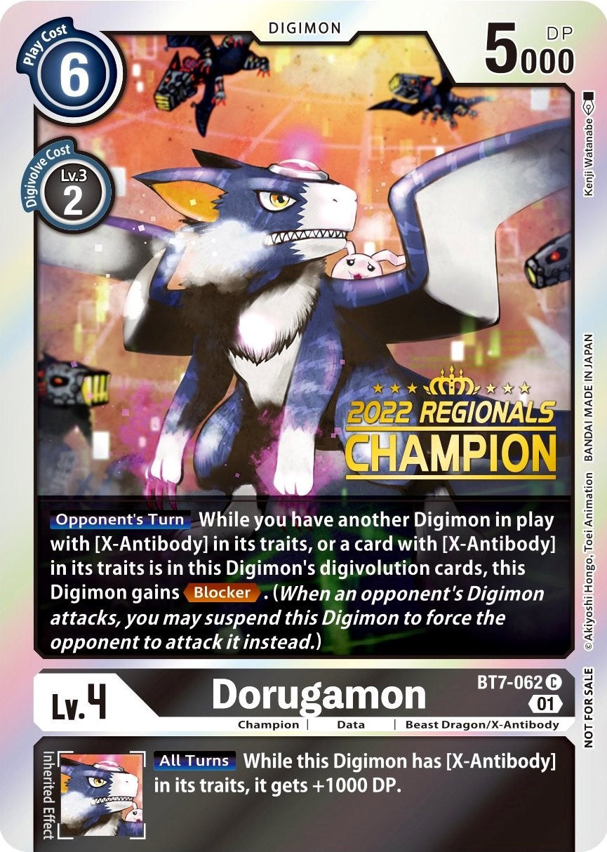 Dorugamon [BT7-062] (2022 Championship Offline Regional) (Online Champion) [Next Adventure Promos] | Total Play