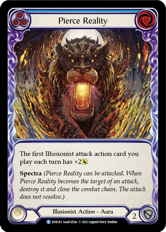 Pierce Reality (Blue) [EVR143] (Everfest)  1st Edition Rainbow Foil | Total Play
