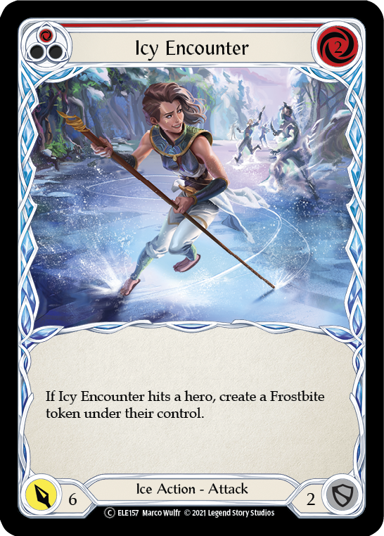 Icy Encounter (Red) [U-ELE157] (Tales of Aria Unlimited)  Unlimited Rainbow Foil | Total Play