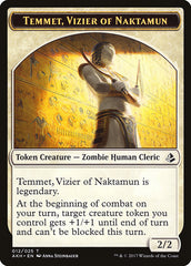 Temmet, Vizier of Naktamun // Zombie Double-Sided Token [Amonkhet Tokens] | Total Play