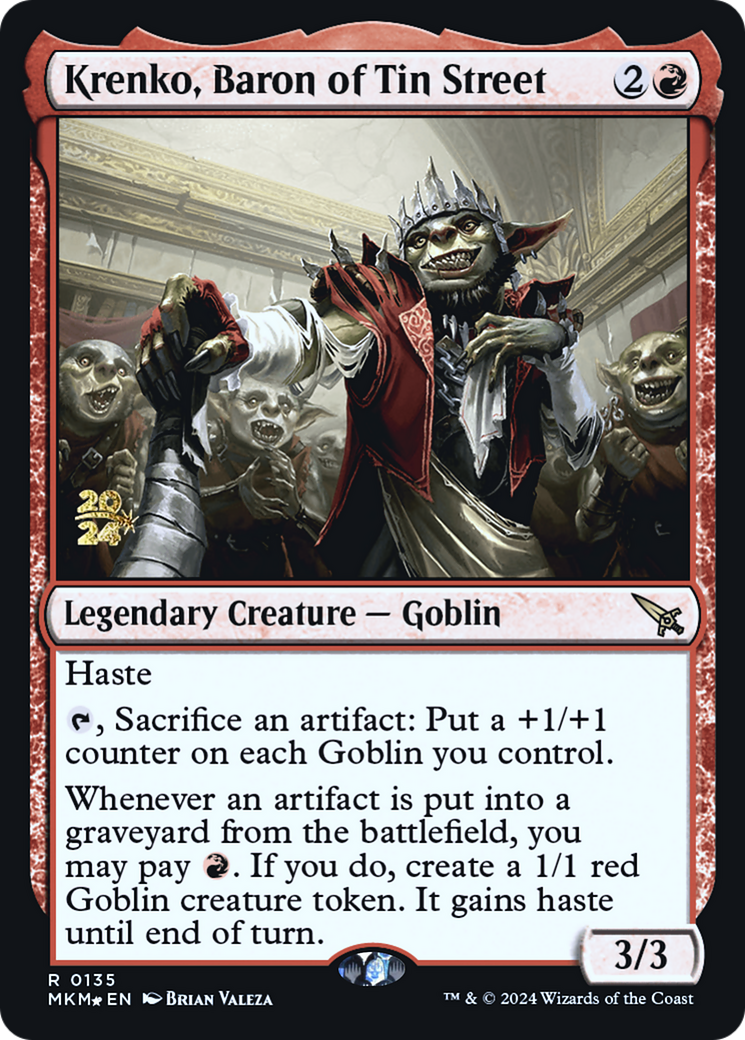 Krenko, Baron of Tin Street [Murders at Karlov Manor Prerelease Promos] | Total Play