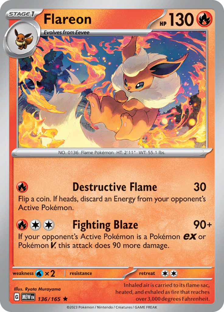 Flareon (136/165) [Scarlet & Violet 151] | Total Play