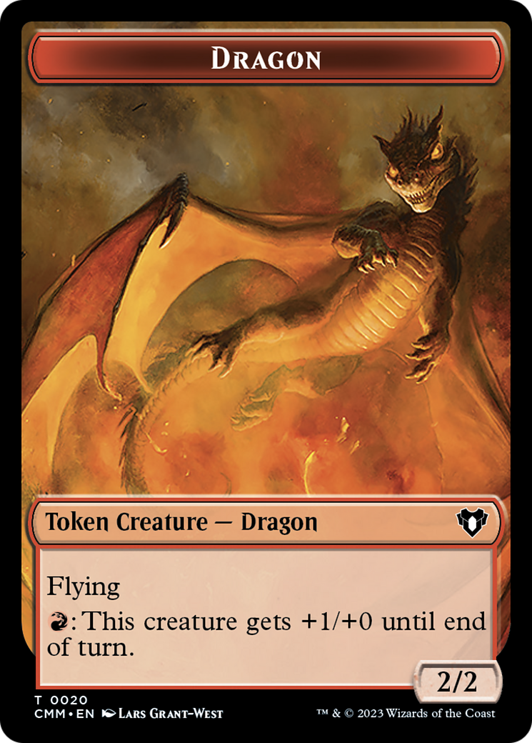 Servo // Dragon (0020) Double-Sided Token [Commander Masters Tokens] | Total Play