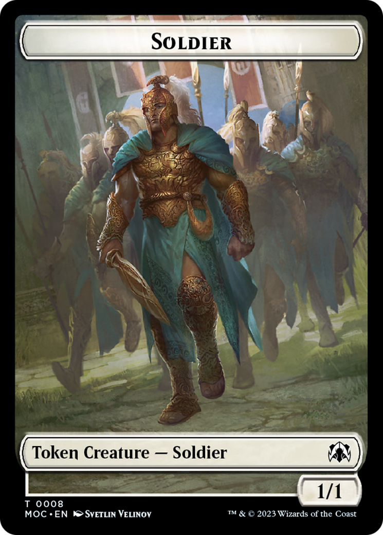 Soldier // Insect Double-Sided Token [March of the Machine Commander Tokens] | Total Play