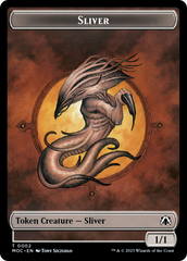 Goblin // Sliver Double-Sided Token [March of the Machine Commander Tokens] | Total Play