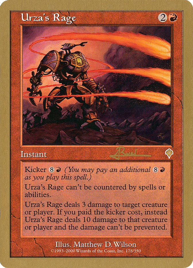 Urza's Rage (Antoine Ruel) [World Championship Decks 2001] | Total Play