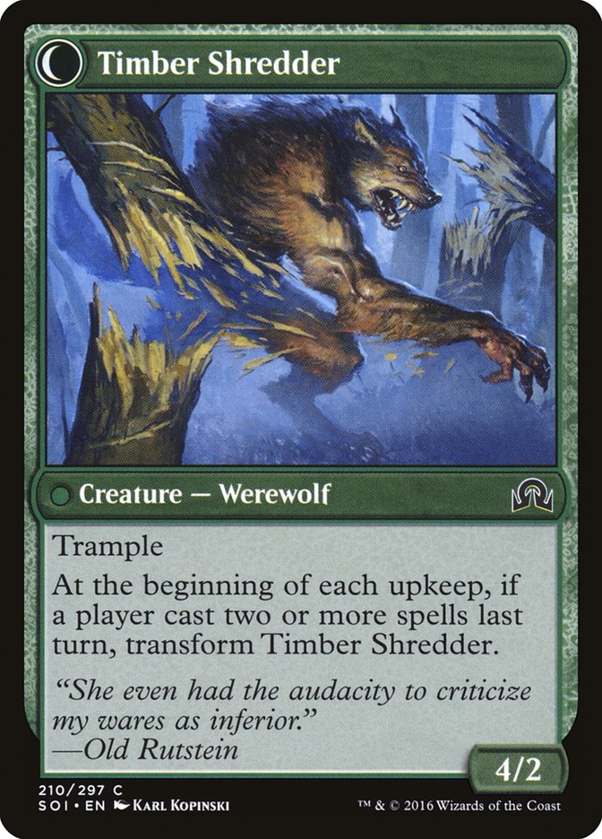 Hinterland Logger // Timber Shredder [Shadows over Innistrad] | Total Play