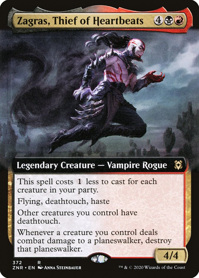 Zagras, Thief of Heartbeats (Extended Art) [Zendikar Rising] | Total Play