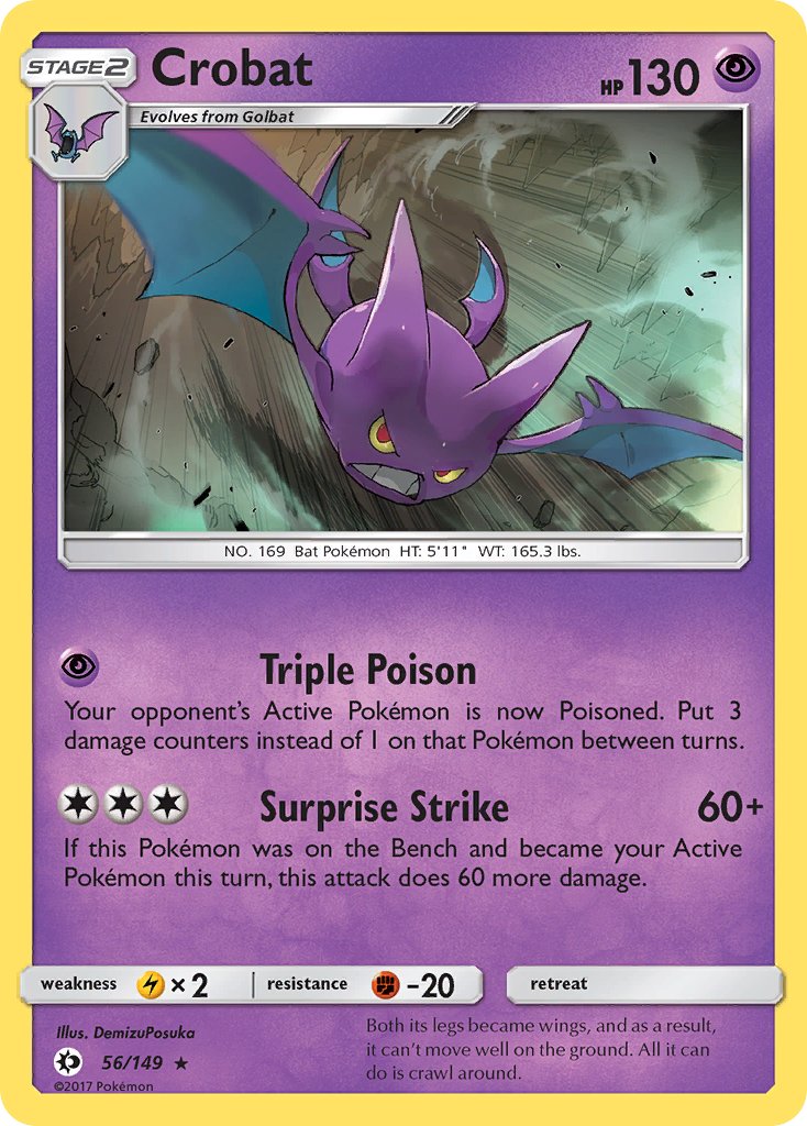 Crobat (56/149) (Cosmos Holo) (Blister Exclusive) [Sun & Moon: Base Set] | Total Play