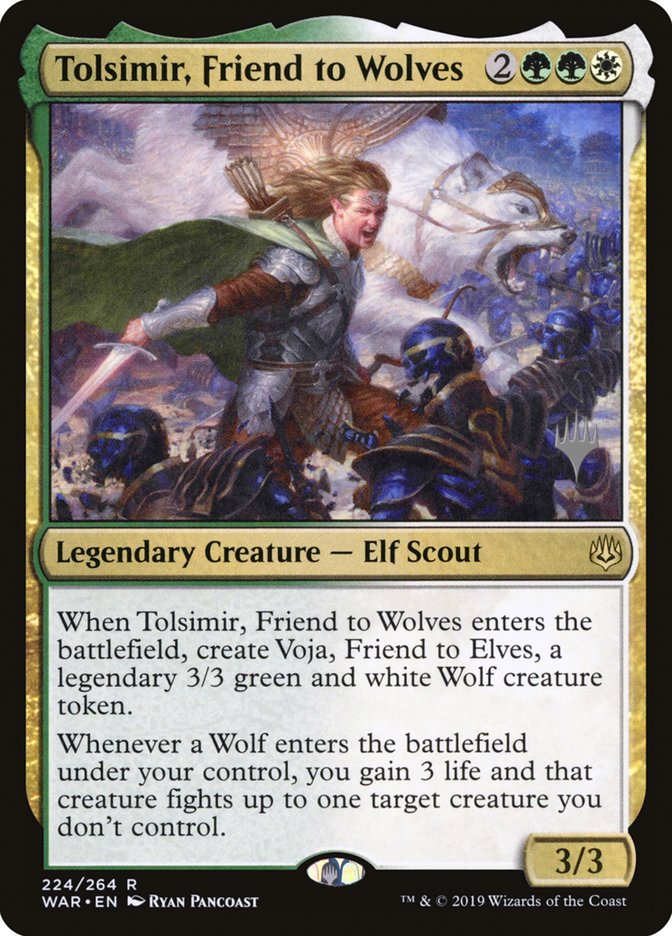 Tolsimir, Friend to Wolves (Promo Pack) [War of the Spark Promos] | Total Play