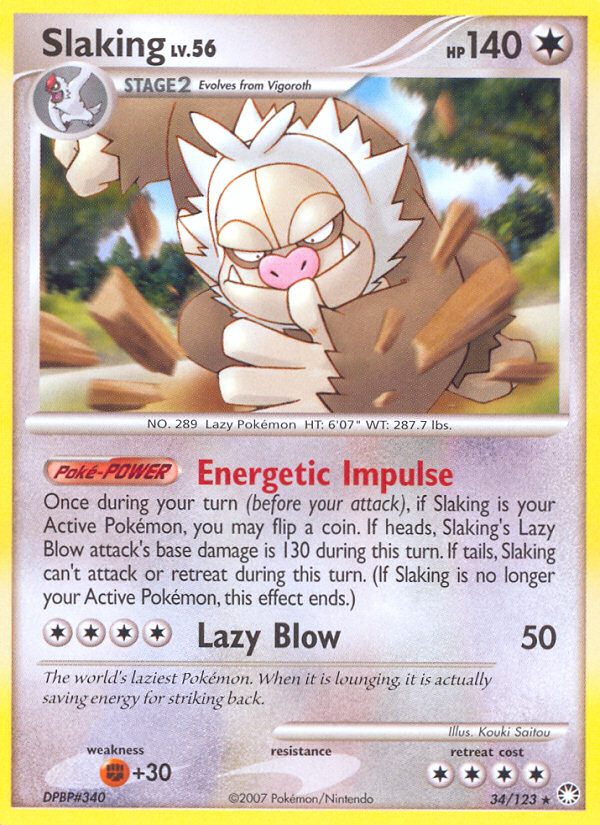 Slaking (34/123) [Diamond & Pearl: Mysterious Treasures] | Total Play