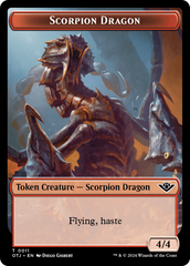 Mercenary // Scorpion Dragon Double-Sided Token [Outlaws of Thunder Junction Tokens] | Total Play