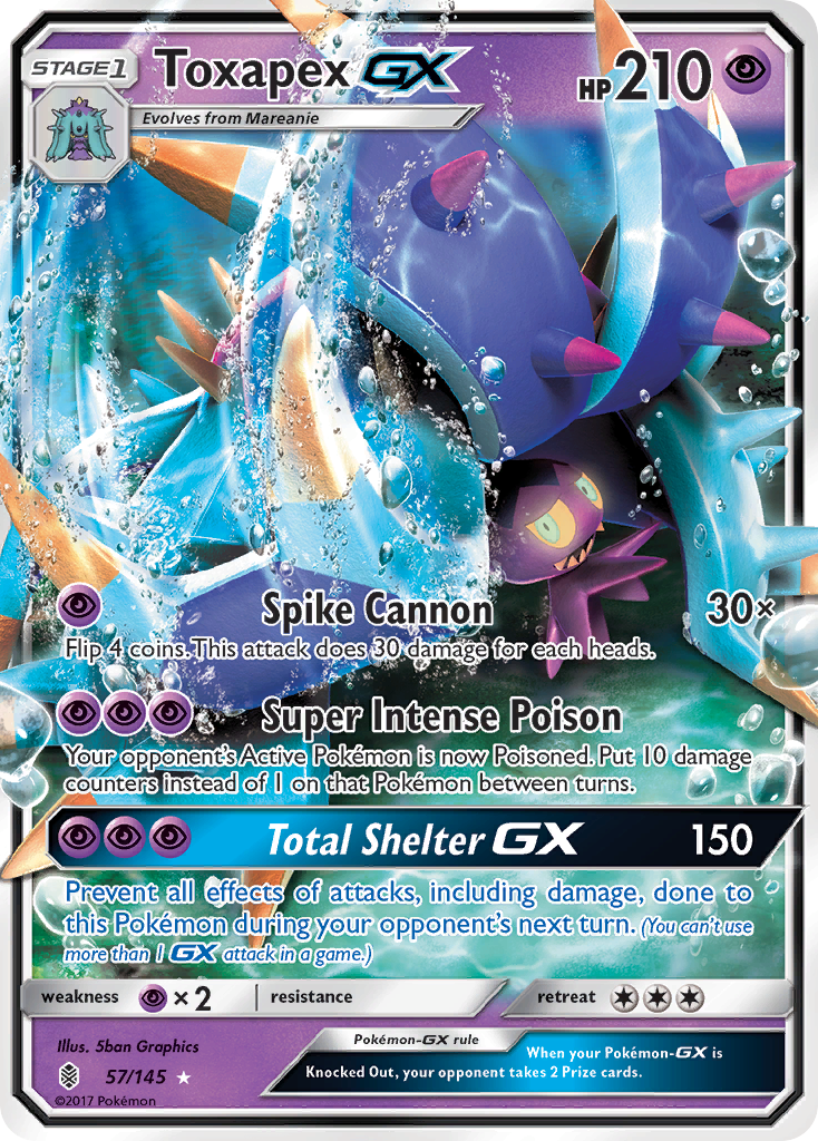 Toxapex GX (57/145) [Sun & Moon: Guardians Rising] | Total Play