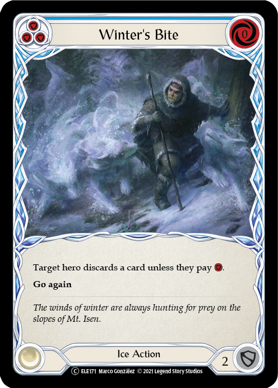Winter's Bite (Blue) [U-ELE171] (Tales of Aria Unlimited)  Unlimited Rainbow Foil | Total Play