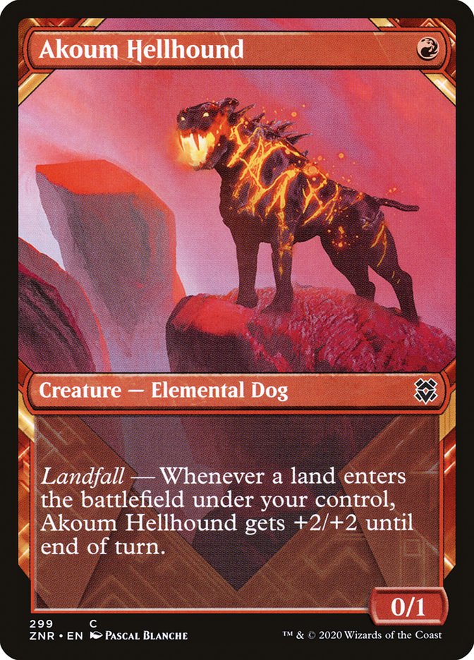 Akoum Hellhound (Showcase) [Zendikar Rising] | Total Play