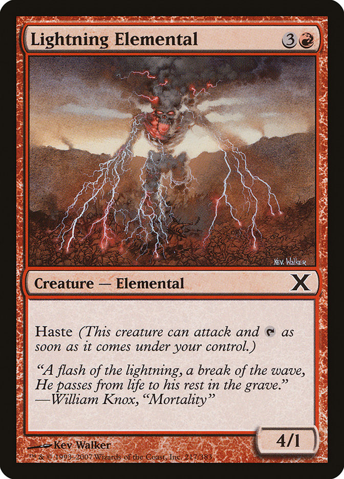 Lightning Elemental [Tenth Edition] | Total Play