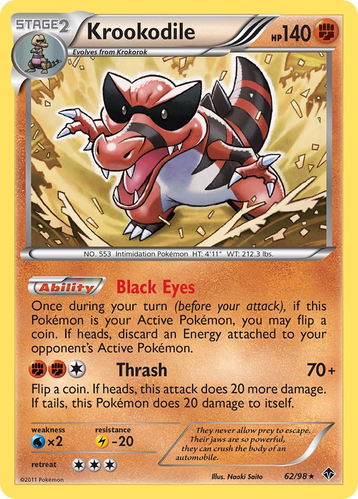 Krookodile (62/98) (Theme Deck Exclusive) [Black & White: Emerging Powers] | Total Play