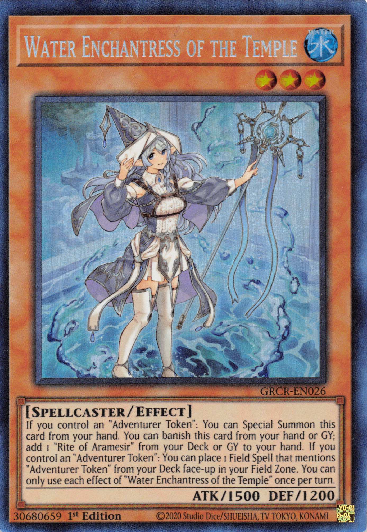 Water Enchantress of the Temple [GRCR-EN026] Collector's Rare | Total Play