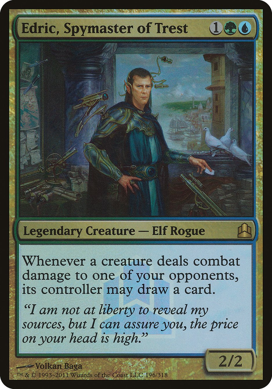 Edric, Spymaster of Trest (Launch) (Oversized) [Commander 2011 Oversized] | Total Play