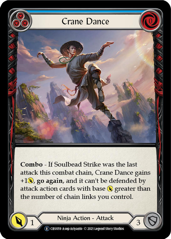 Crane Dance (Blue) [U-CRU059] (Crucible of War Unlimited)  Unlimited Rainbow Foil | Total Play